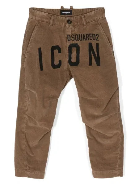Spodnie dziecięce Dsquared2 brązowe