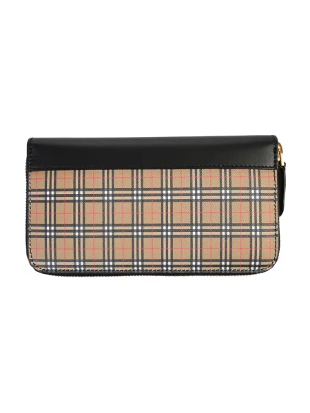 Portfel Burberry skórzany w kratę beżowy