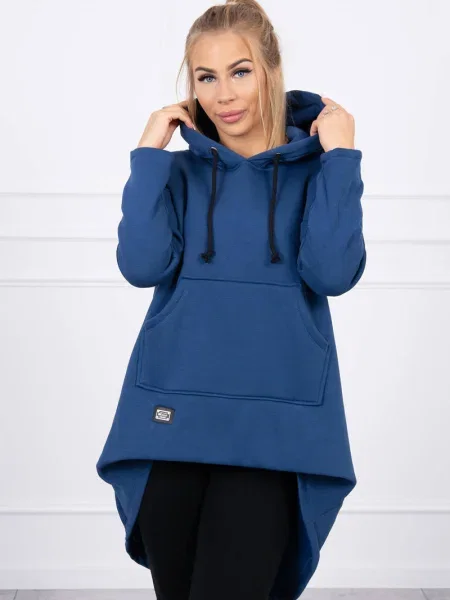 Hanorac cu glugă Kesi cu glugă albastru