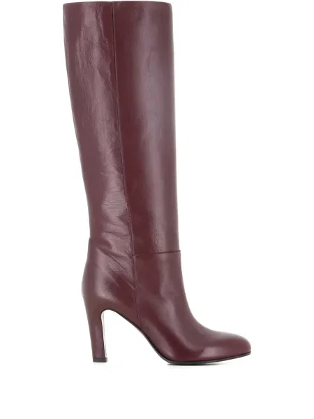 Botine Del Carlo din piele roșu
