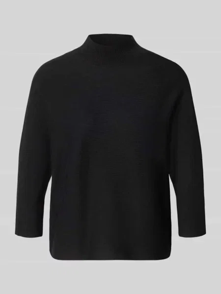 Bluza z mieszanki o kroju regular fit Comma czarna