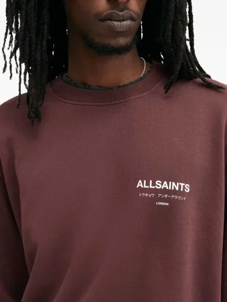 Hanorac Allsaints cu imagine maro