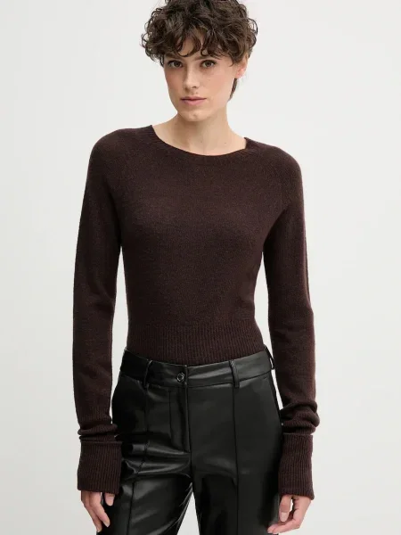 Sandro Ferrone pulover de lână light maro