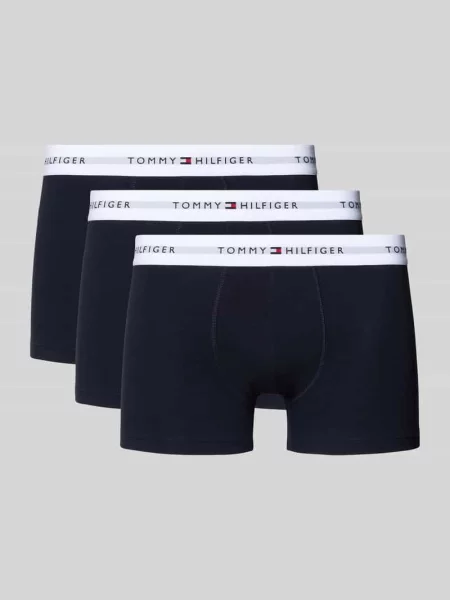 Obcisłe bokserki z mieszanki bawełny w zestawie 3 szt. Tommy Hilfiger granatowe