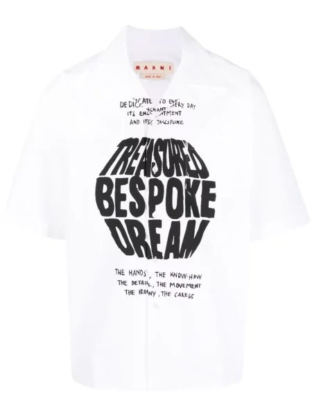 Košile Marni s potiskem bílá