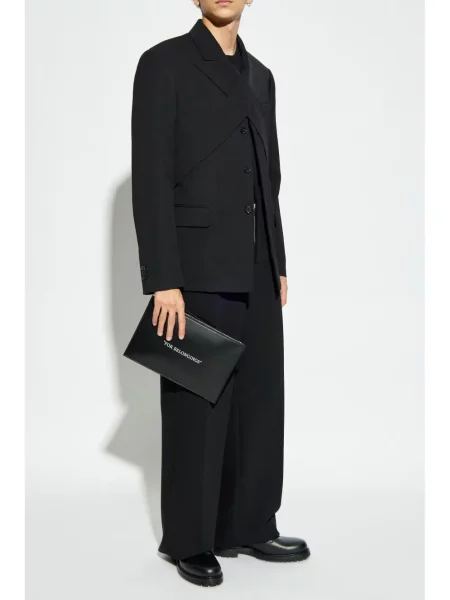 Sacou Off-white de lână cu bretele alb