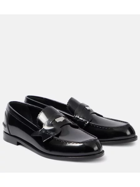 Pantofi loafer Christian Louboutin din piele negru