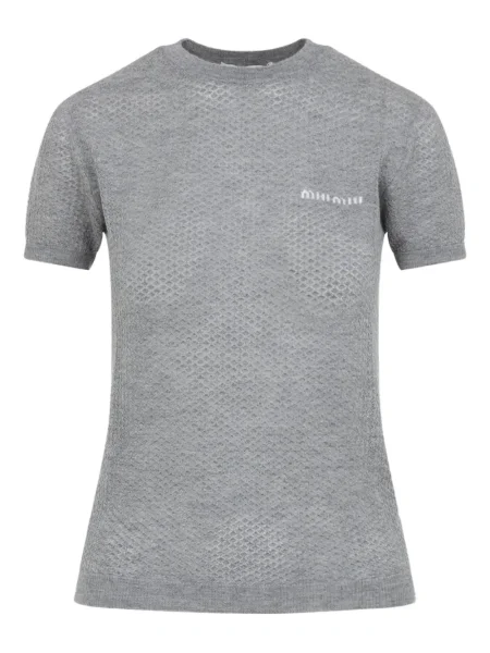 Tricou Miu Miu gri