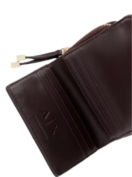 Portofel Armani Exchange cu autograf maro