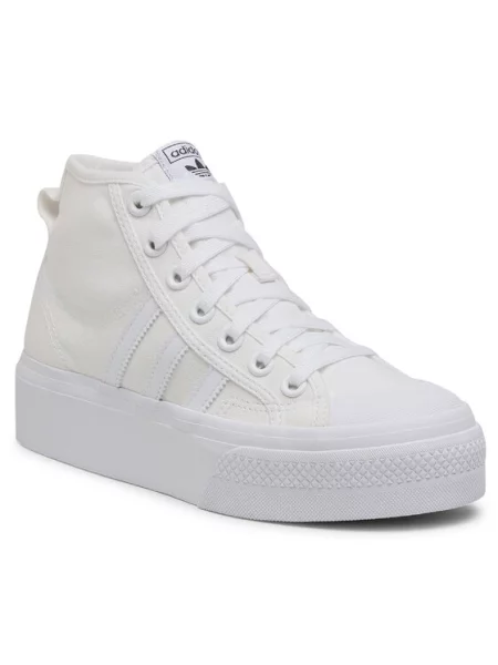 Tenisice s vezicama Adidas s platformom bijela