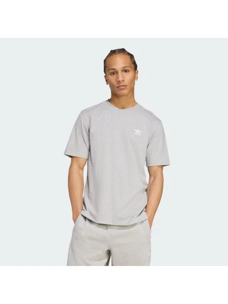 ADIDAS ORIGINALS Majica Trefoil Essentials svijetlosiva bijela