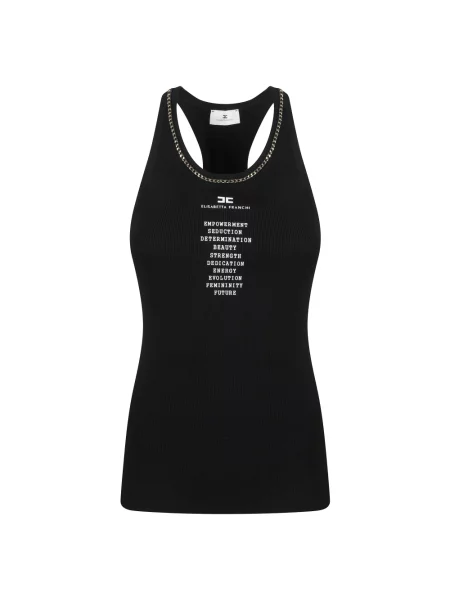 Top Elisabetta Franchi czarny