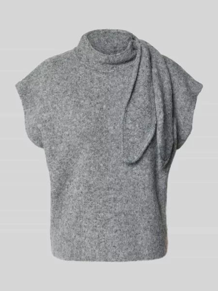 T-shirt o kroju regular fit z dodatkiem wełny model Cassi' Topshop
