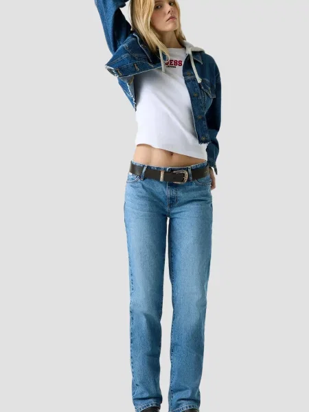Прямые джинсы Guess Jeans голубые