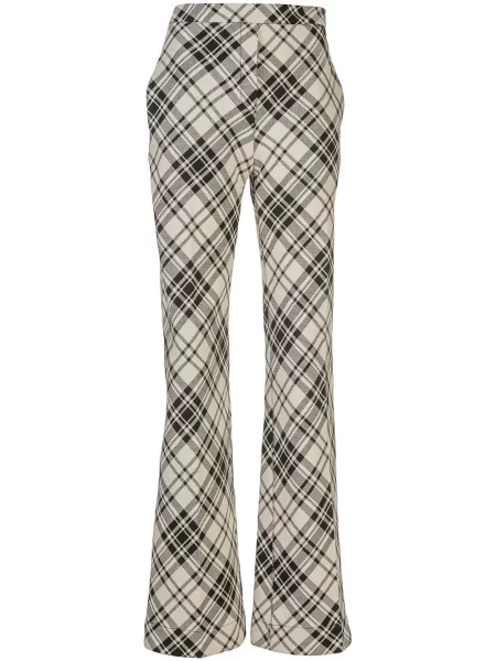 Pantaloni Ellery în carouri evazate negru