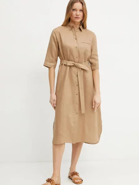Max Mara Rochie tip cămașă Salute maro
