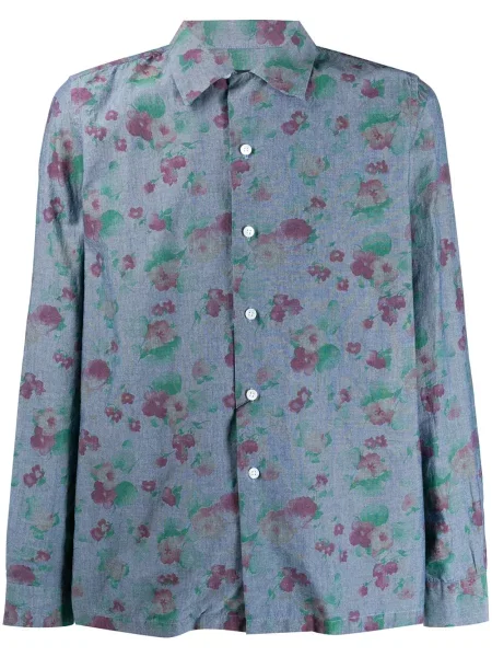 Cămașă Dell'oglio cu model floral cu imagine albastru