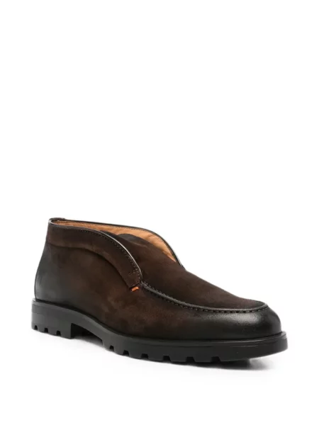 Pantofi loafer Santoni din piele maro