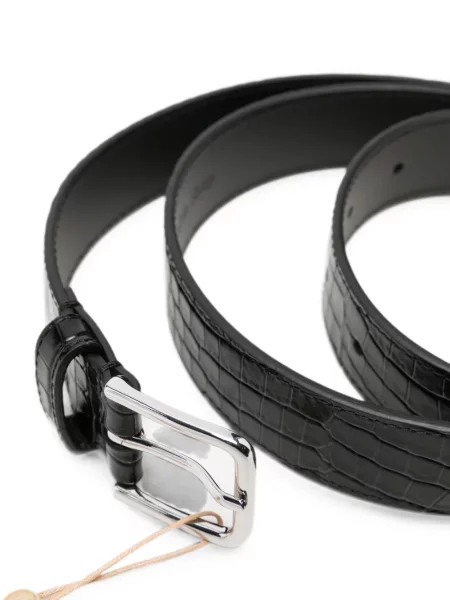 Cu centură curea The Frankie Shop din piele negru
