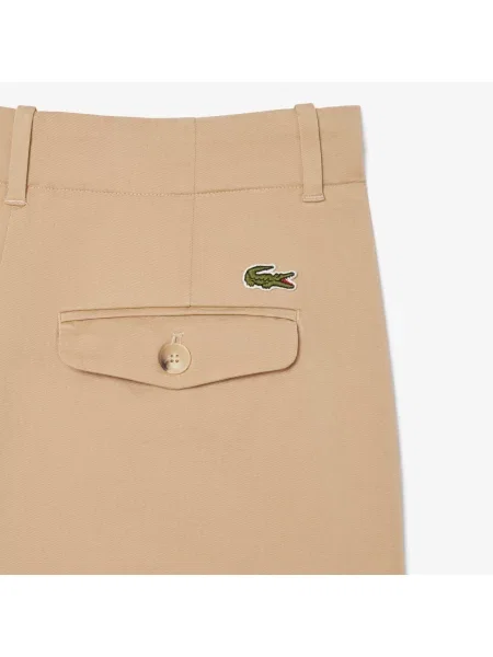 Lacoste Spodnie Chino Z Gabardyny O Szerokim Kroju beżowe