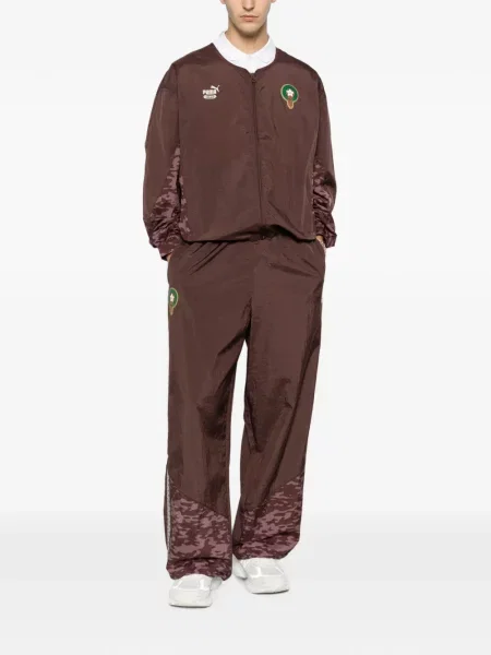 Pantaloni Puma cu imagine alergare maro