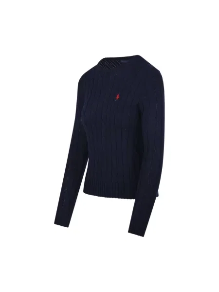 Dzianinowy sweter Ralph Lauren z długim rękawem granatowy