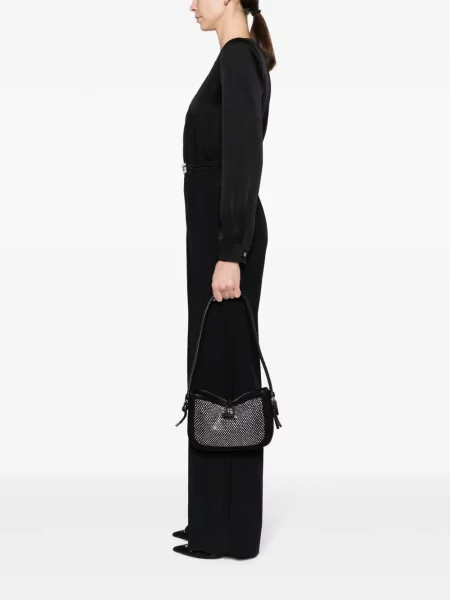 Semišová kabelka Isabel Marant černá
