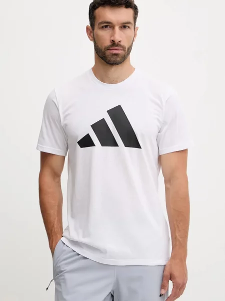Тениска за трениране adidas Performance Train Essentials с десен бяло