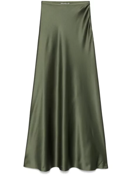 Fusta maxi Atu Body Couture din satin verde