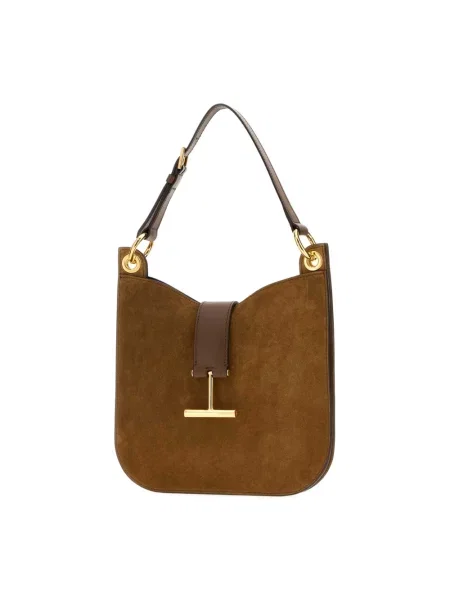 Torebka crossbody Tom Ford skórzana brązowa