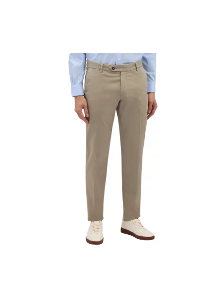 Spodnie Brooks Brothers ze stretchu beżowe