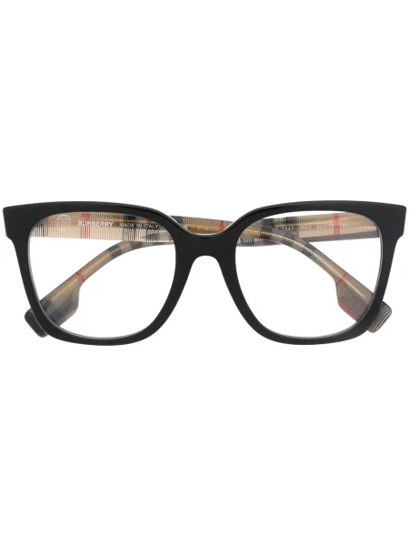Ochelari de soare pătrați Burberry Eyewear în carouri retro negru