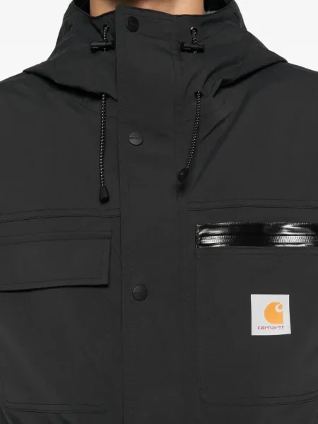 Palton Carhartt Wip cu glugă negru