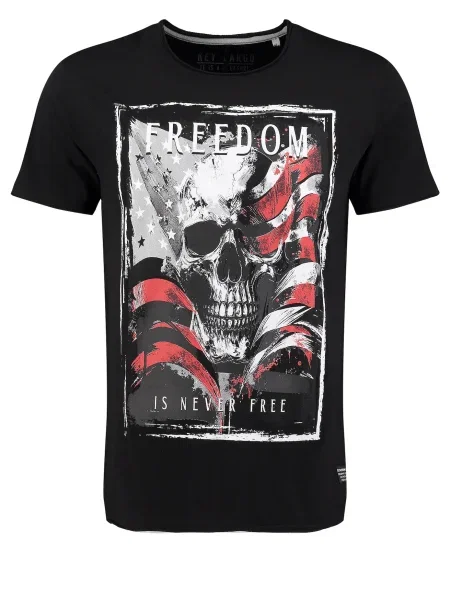 Key Largo Tricou KLFreedom gri / roșu negru