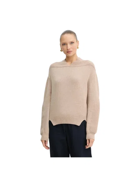 Victoria Beckham sweter wełniany beżowy