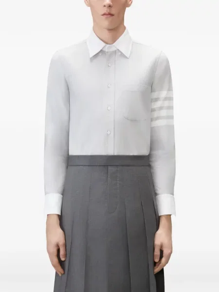 Cămașă Thom Browne din țesătură twill gri