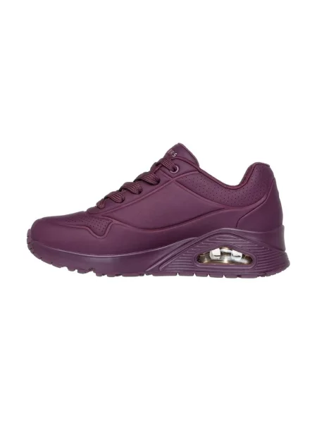 Sneakersy Skechers z okrągłym noskiem czerwone