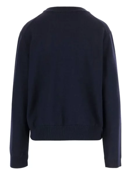 Pulover Jil Sander cu model floral albastru