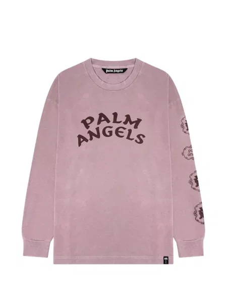 Lung pulover Palm Angels cu imagine roz