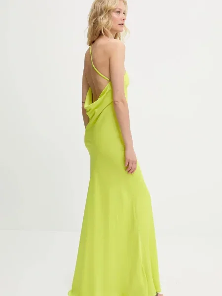 Answear Lab sukienka maxi dopasowana żółty