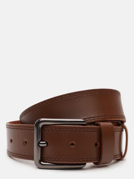 Кожаная сумка Borsa Leather коричневая