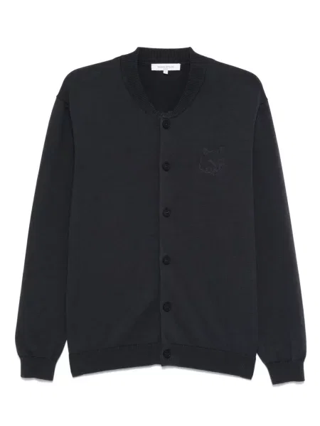 Haftowany kardigan Maison Kitsune niebieski