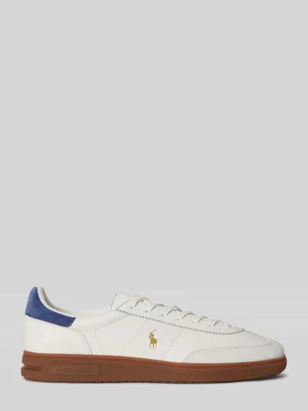 Sneakersy z naturalnej skóry bydlęcej Polo Ralph Lauren białe