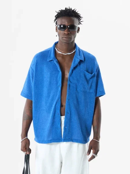 VAMOS CLO Cămașă Maranta' albastru