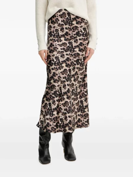 Fusta maxi Morgan cu imagine cu model leopard