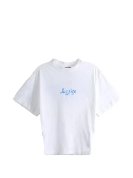 Tricou Balenciaga cu imagine alb
