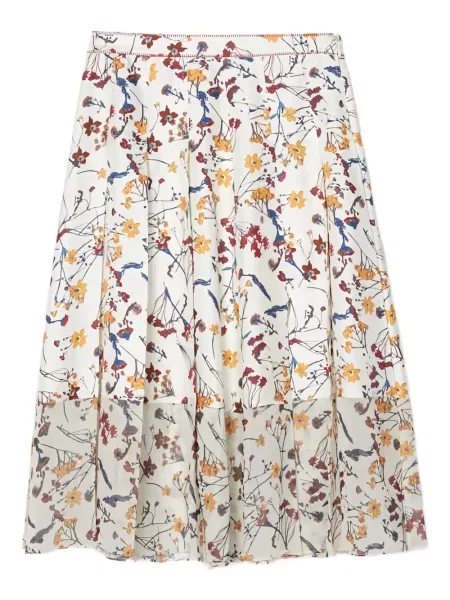 Fusta plisata 3.1 Phillip Lim cu model floral cu imagine plisată