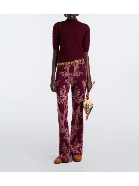 Pantaloni Etro de lână evazate
