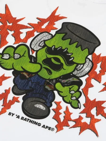 Tricou Aape By A Bathing Ape cu imagine alb