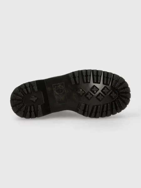 Кожаные утепленные ботинки Dr. Martens на платформе черные
